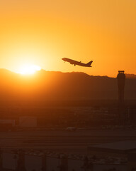 Harry Reid Airport Las Vegas at Sunrise