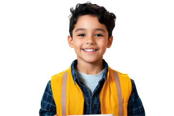 portrait of a smiling schoolboy
