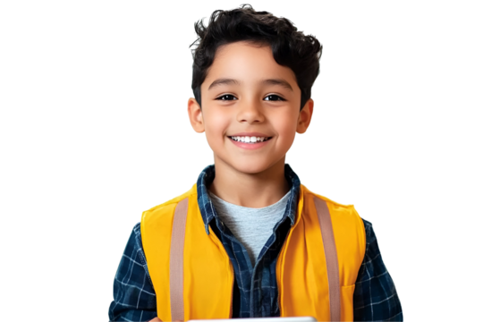 portrait of a smiling schoolboy
