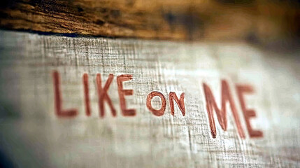 Wooden Sign Inviting Connection in Rustic Setting During Golden Hour