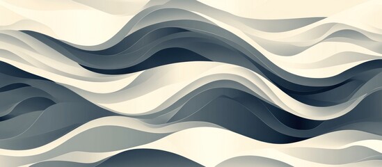 Obraz premium Seamless flowing wave pattern with muted tones creating a smooth abstract background texture