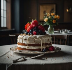 cake with strawberry