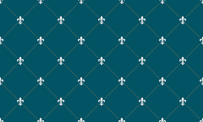 Rococo foliage repeat flower. Cover elegance to sparse fabric. Repeating french in antique textile.