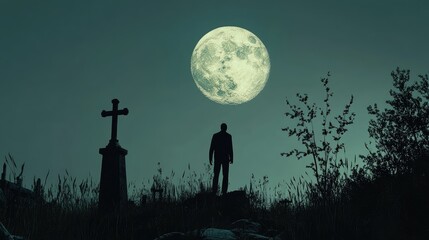 halloween night scene