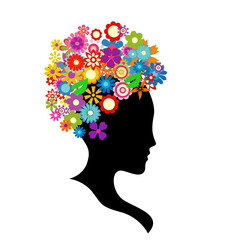 colorful spring flowers vector illustration