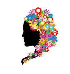 colorful spring flowers vector illustration