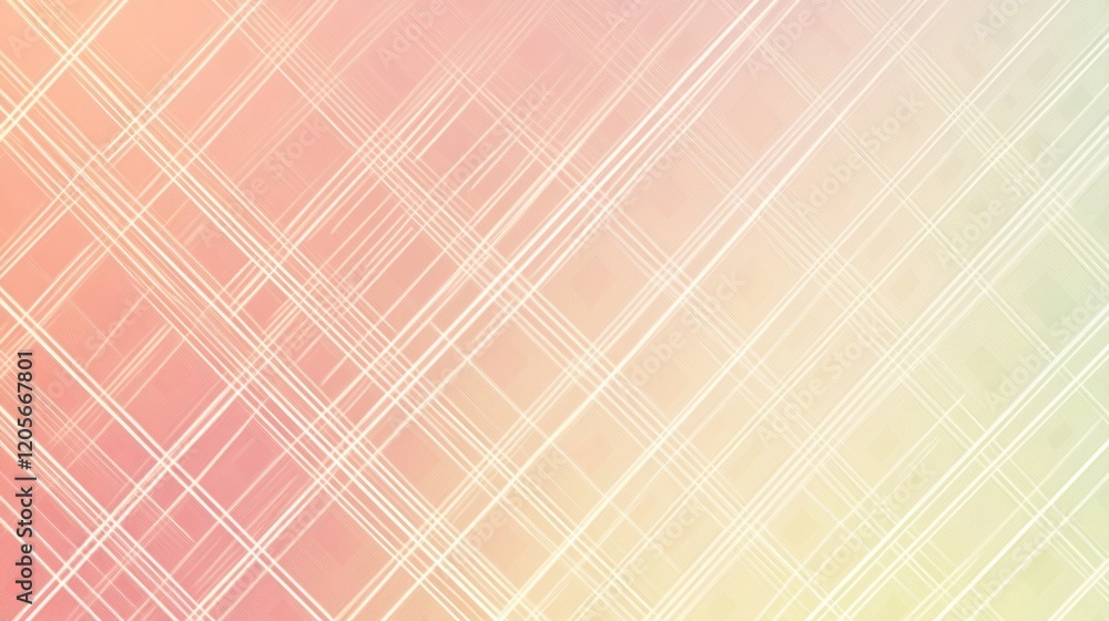 Poster delicate gradient seamless pattern of thin white lines crossing on a pastel background