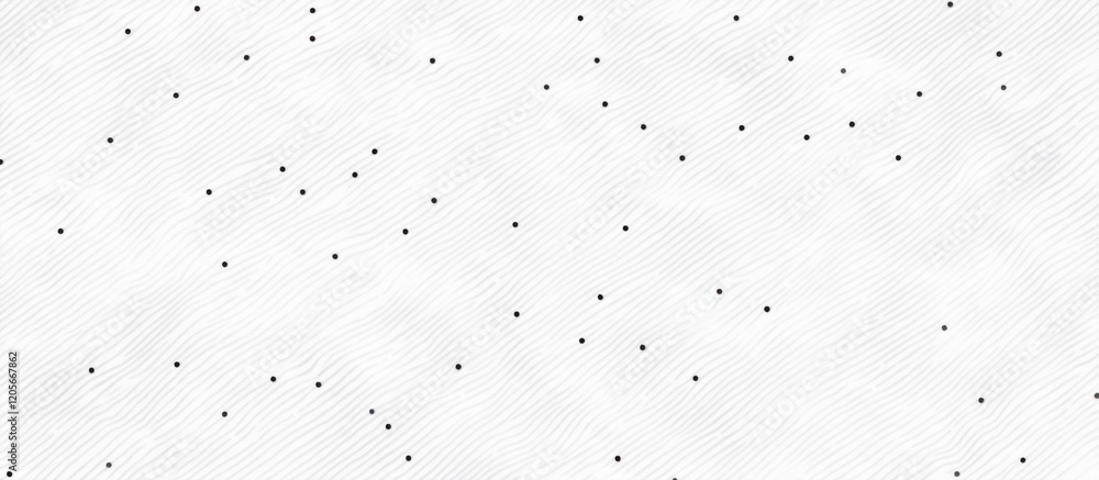 Poster simple seamless pattern featuring small black dots arranged on a white wavy background