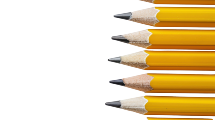 
Yellow pencil on transparent background