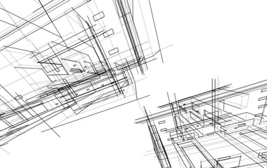 sketch of a building