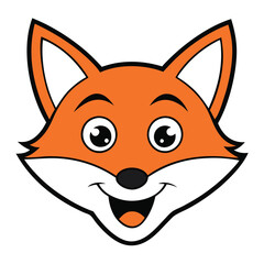 Fox head vector art illustration