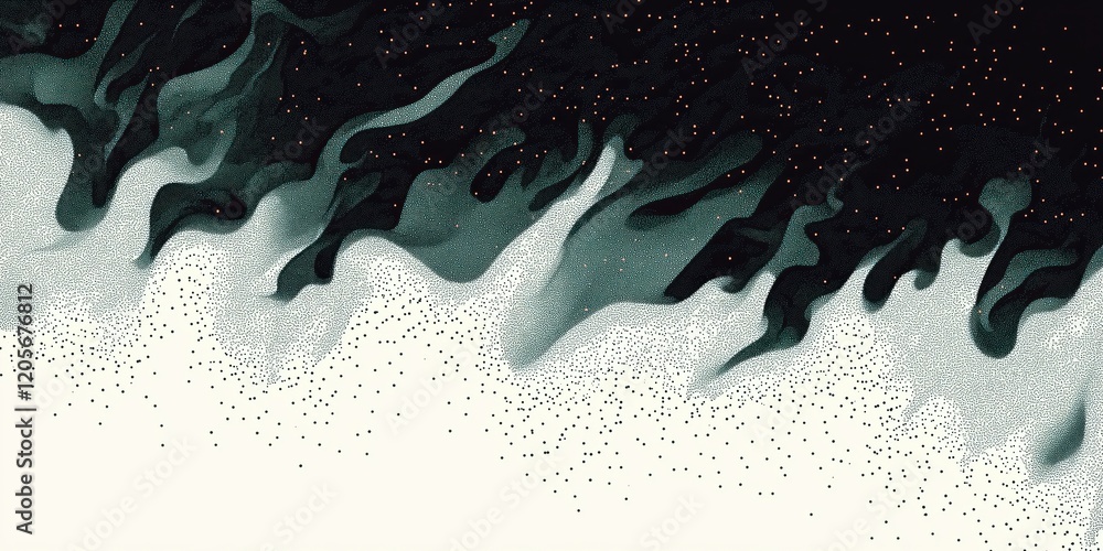 Aufkleber exploration of smooth transitions in abstract noise gradient with ethereal tones