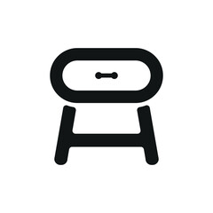 Side table icon represents functionality and home decor, perfect for furniture designs, interior design themes, and household illustrations.