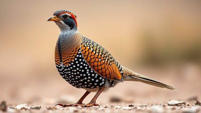 Colorful Chukar Partridge, Detailed Wildlife Photography, High Resolution