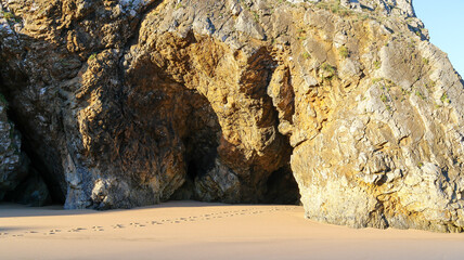 formations at the beach in brittany