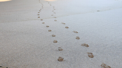 footprints on the sand