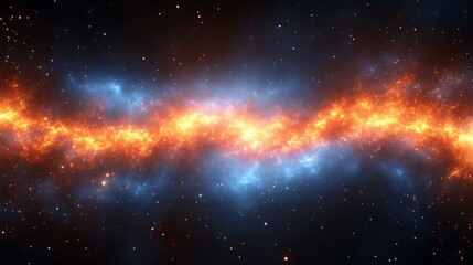 Naklejka premium Celestial Nebula Cosmic Fire And Ice Stream