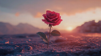 a rose for valentines day