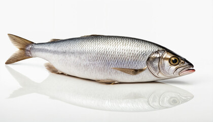 Obraz premium A pair of fresh silver fish showcasing their pristine quality, ideal for seafood dishes and rich in nutrients, commonly found in oceanic fisheries
