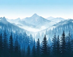 Fototapeta premium winter mountain landscape with snow