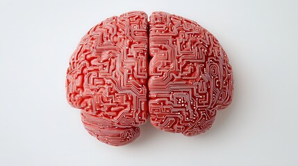 A stylized depiction of a brain, featuring intricate circuitry patterns, symbolizing the intersection of neuroscience and technology.