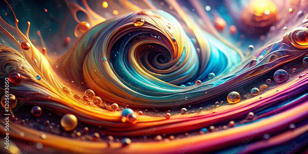 Poster abstract macro vortex lines: swirling patterns in nature's geometry