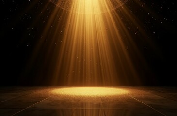 Luxury gold award night background, gold lines decoration and lights