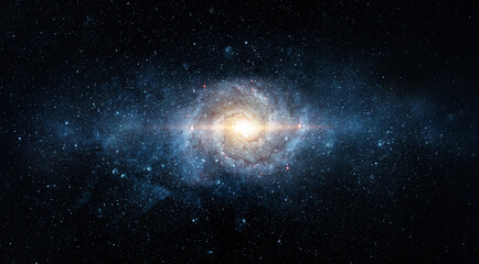 Space scene with stars in the galaxy. Panorama. Universe filled with stars, nebula and galaxy,. Elements of this image furnished by NASA