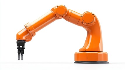 Fototapeta premium Industrial robotic arm executing precise movements in a factory environment gigapixel scale technology focus