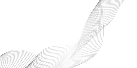 Abstract modern black wavy lines background, Abstract vector modern background with grey wavy lines and particles, Wave with lines created using blend tool, 