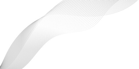 Abstract wave element for design, digital dynamic wave of particles., Abstract halftone background with a wavy surface made of gray , White gradient background with black waves line.