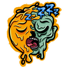 the monster half skull emoticon