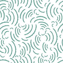 Seamless pattern with curved, scalloped shapes resembling ripples or crescents.
