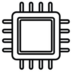 Single chip icon vector on white background