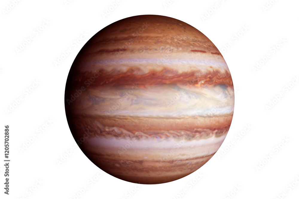 Wall mural planet jupiter isolated on a white background. elements of this image furnished by nasa