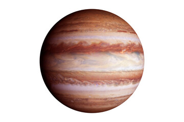 Planet Jupiter isolated on a white background. Elements of this image furnished by NASA