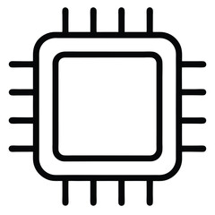 Single chip icon vector on white background