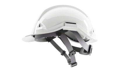 White safety helmet single on transparent background