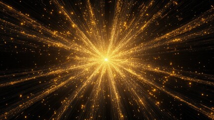 1. **Glittering Gold Circle on a Black Background**