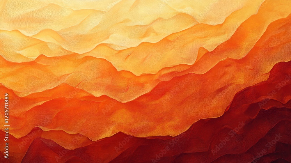 Poster textured orange fabric inspired gradient with natural wave patterns background with warm tones