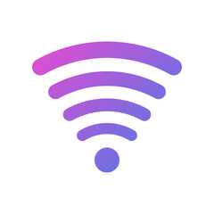 WI-FI signal vector icon, full network flat design application symbol.