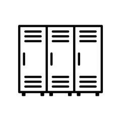 Locker vector icon, school shelf symbol flat design.