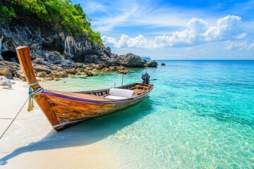 Fototapeta premium boats in the sea