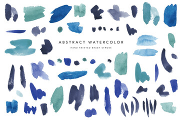 Hand painted watercolor brush stroke. Abstract vector objects.
