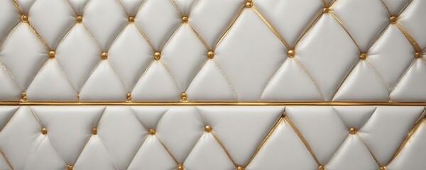 White diamond pattern embossed leather with gold detail, accessory, purse, seamless