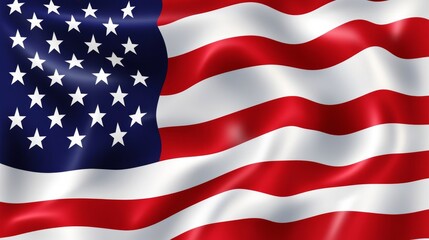 Fototapeta premium Majestic American Flag in Stunning 3D Design