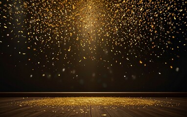 Luxury gold award night background, gold lines decoration and lights