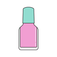 Bright and colorful nail polish illustration. Perfect for beauty, fashion, or makeup-themed designs and creative projects.