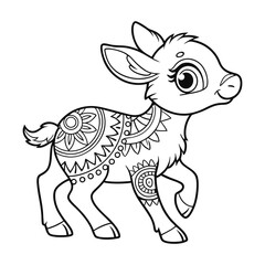 illustration of a cartoon deer.