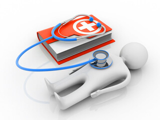 3d illustration patient treatment concept